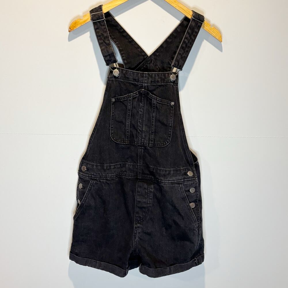 Old Navy Faded Black Denim Shortalls - size Small